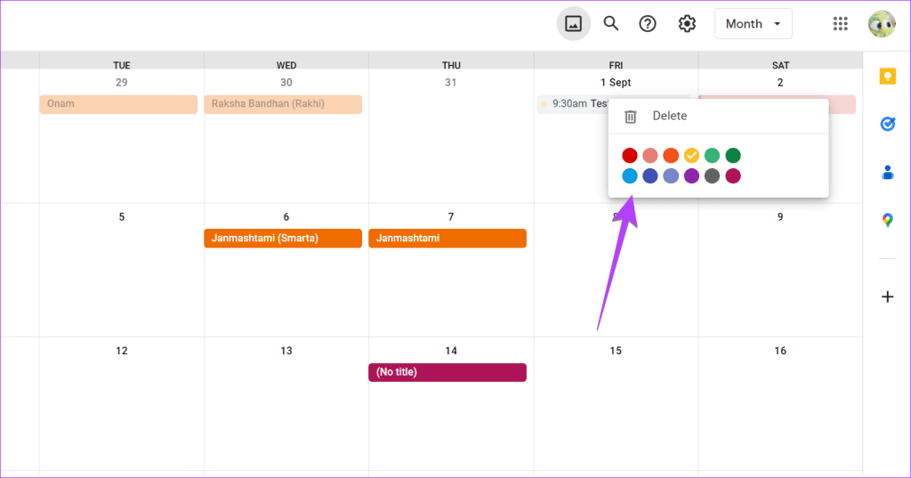 Google Calendar Event Color