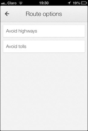 Google Maps More Options