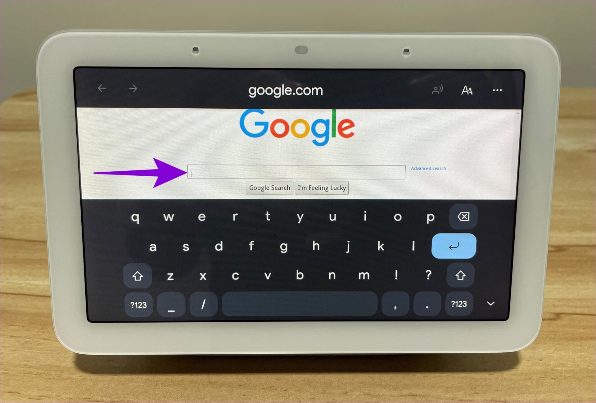 Google Nest Hub Keyboard