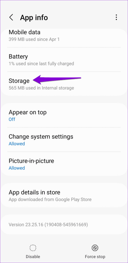 Google Play Services Storage Settings on Android or Samsung Phone