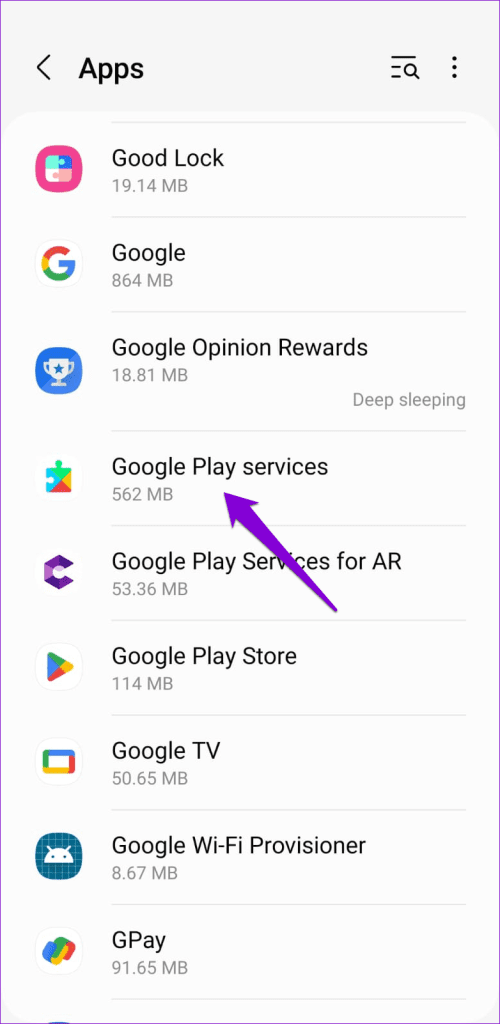 Google Play Services on Android or Samsung Phone