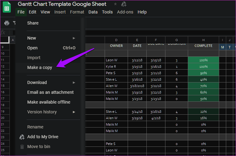 Google Sheets Templates For Project Management 2