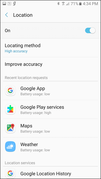 Google Settings Android 9