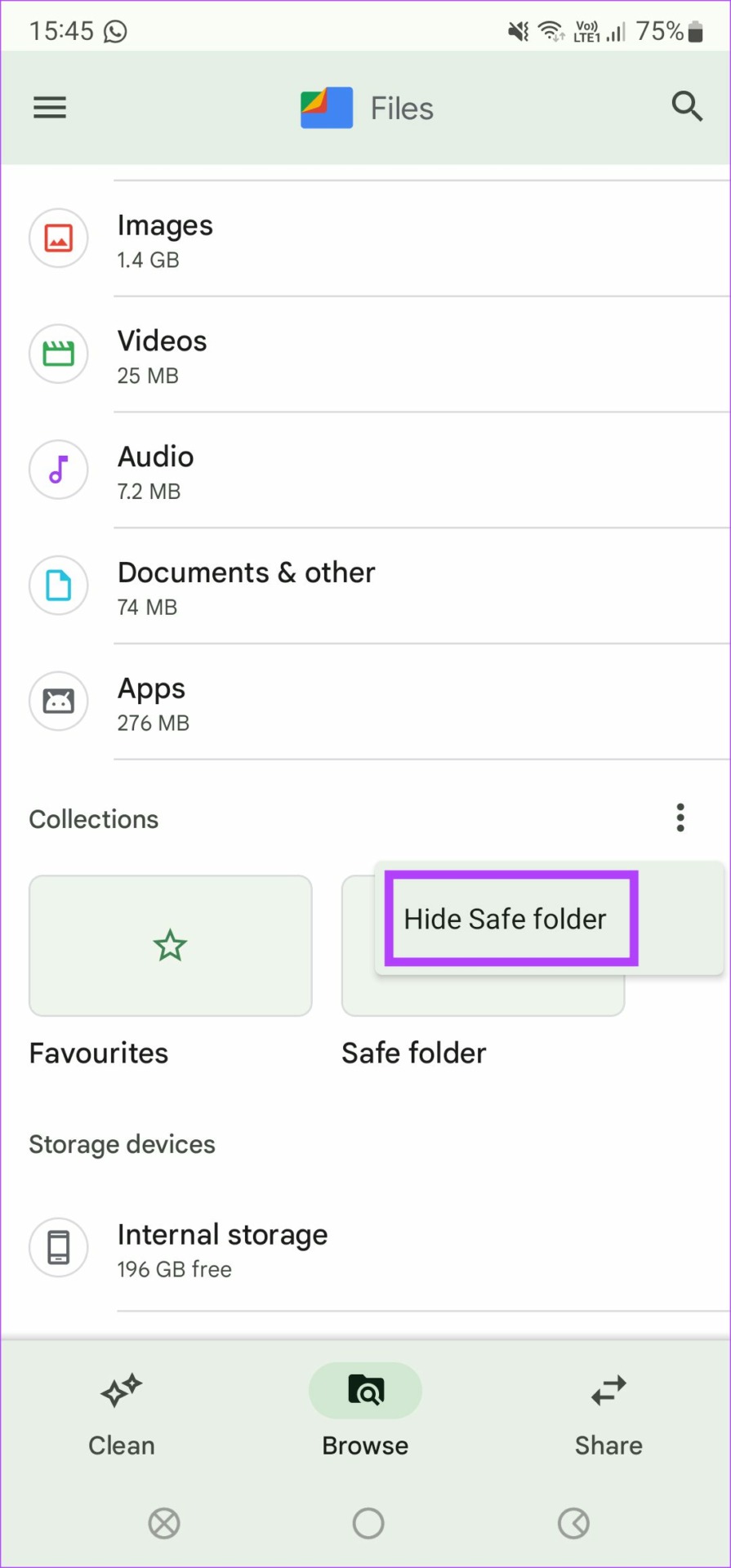 Hidden files on Android
