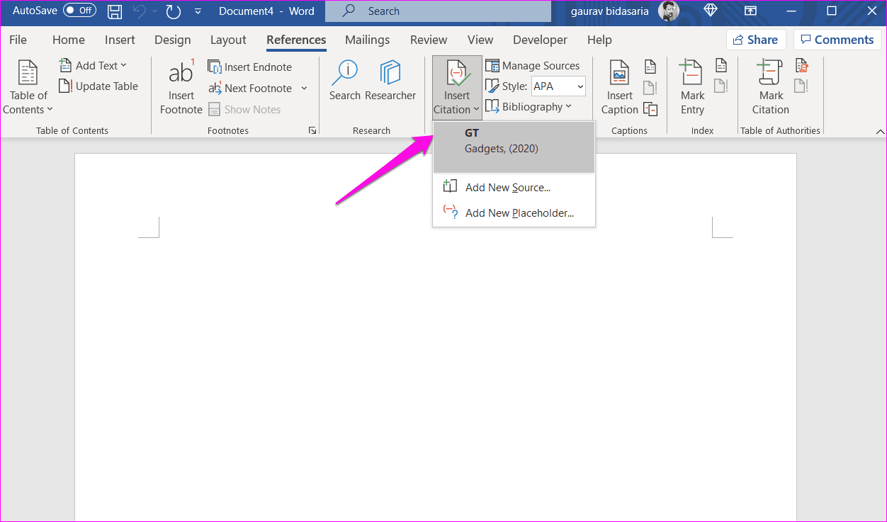 How to Add Citations and Bibliography in Microsoft Word 16