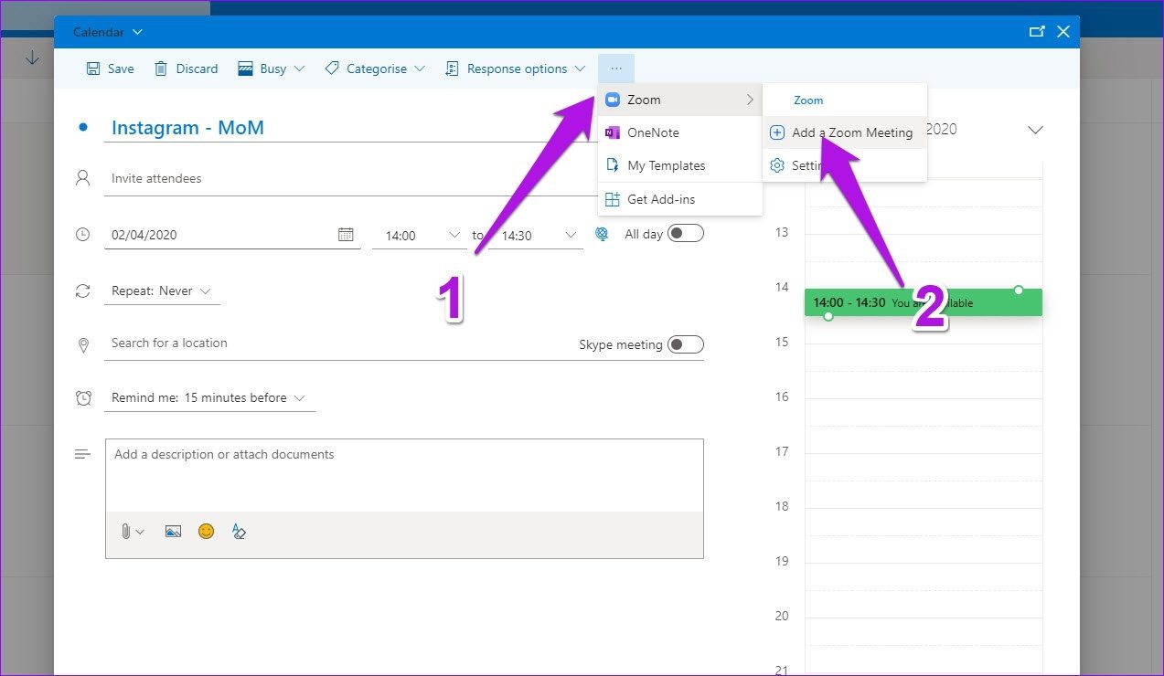 How to Add Zoom Meetings to Outlook Calendar 5