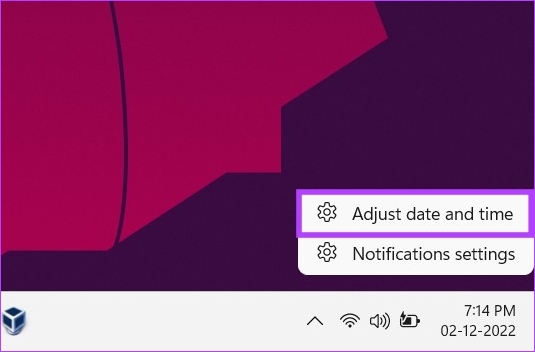 select Adjust date and time