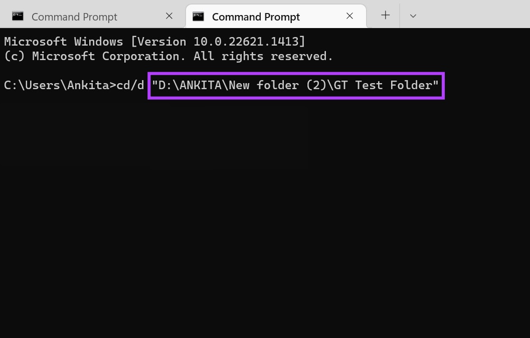 Type the command & press enter