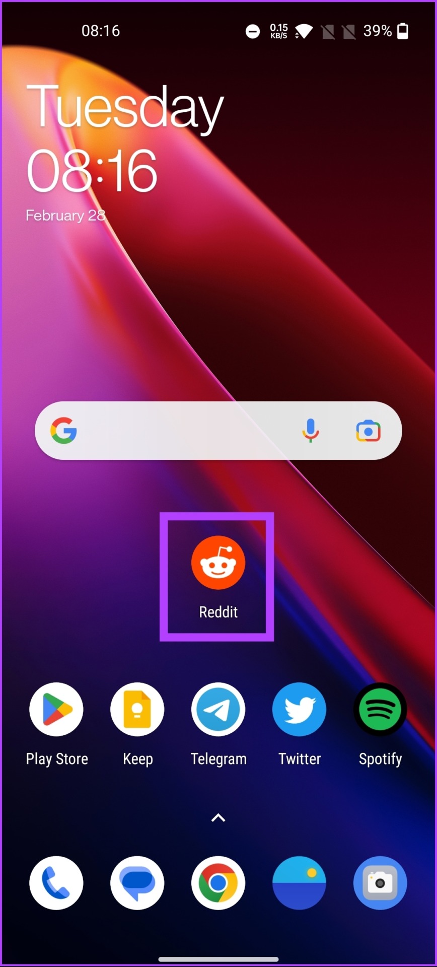 Open the Reddit app on your Android or iOS device.