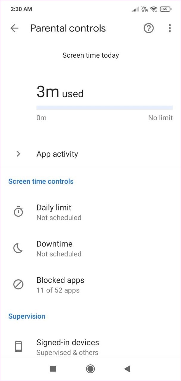 Tap on App activity
