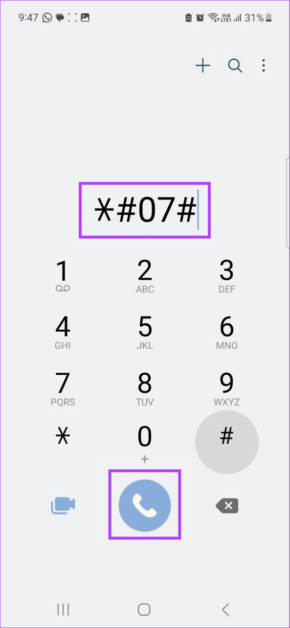 از شماره گیر تلفن برای بررسی مقدار SAR استفاده کنید