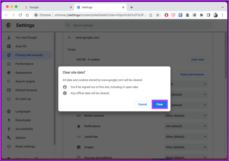 How to Clear Cookies and Cache in Chrome for One Site - Guiding Tech