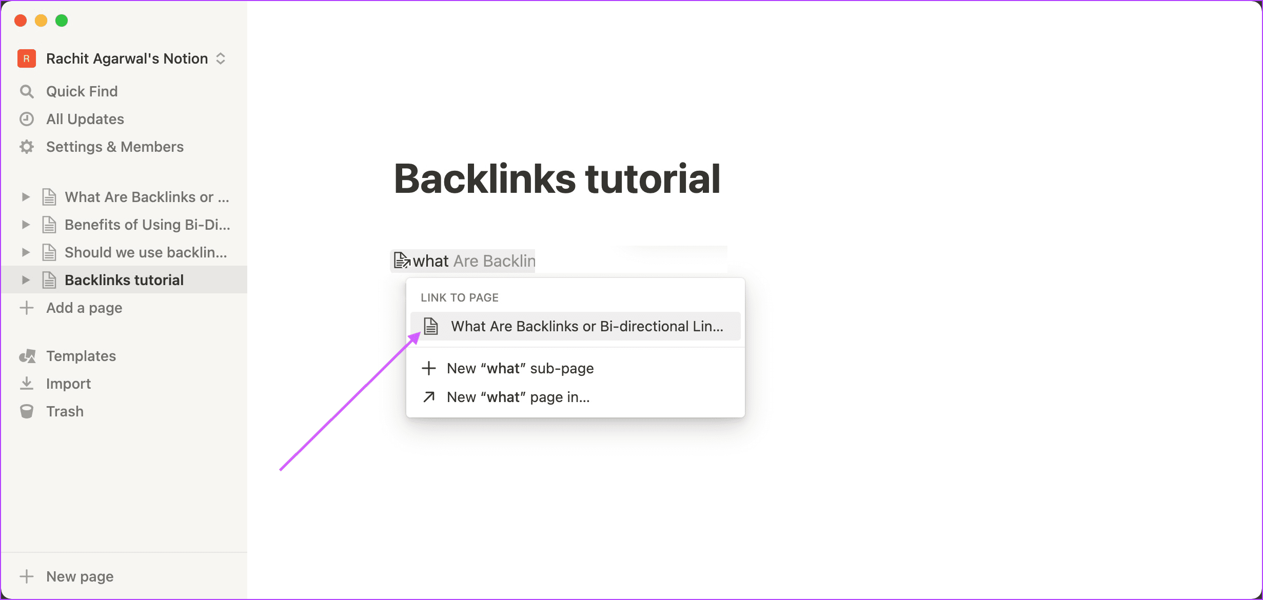 How to Create Backlinks in Notion 4