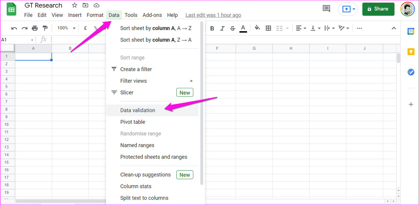 How to Create Edit and Delete Drop Down List in Google Sheets 2