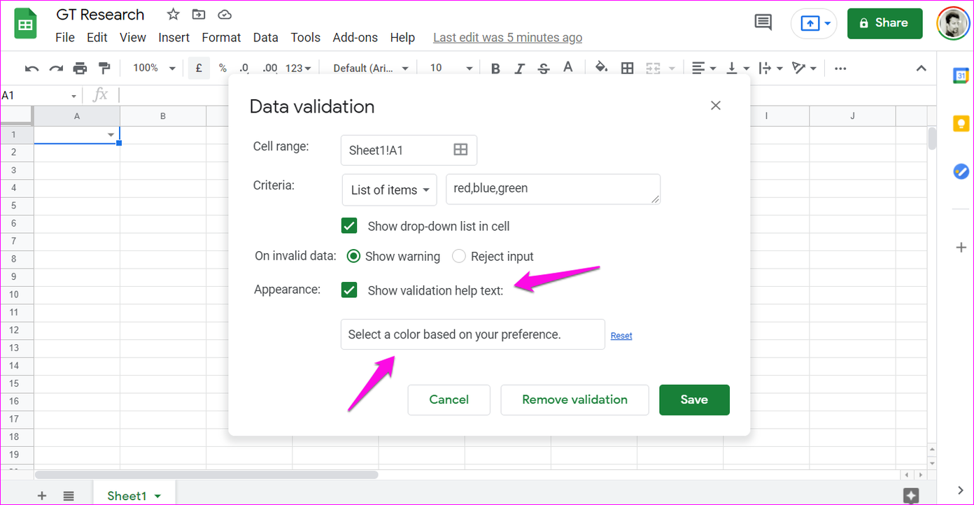 How to Create Edit and Delete Drop Down List in Google Sheets 7