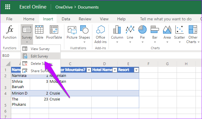How To Create Free Surveys In Microsoft Excel Online 789