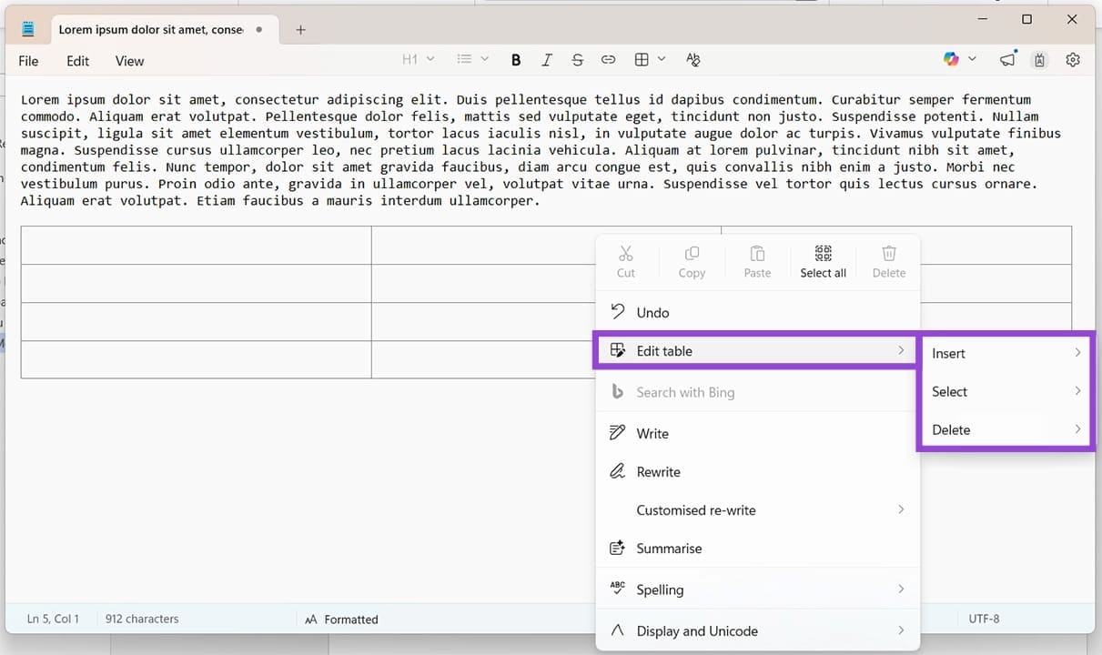 How you can Create Tables in Home windows 11 Notepad How to Create Tables in Windows 11 Notepad 6