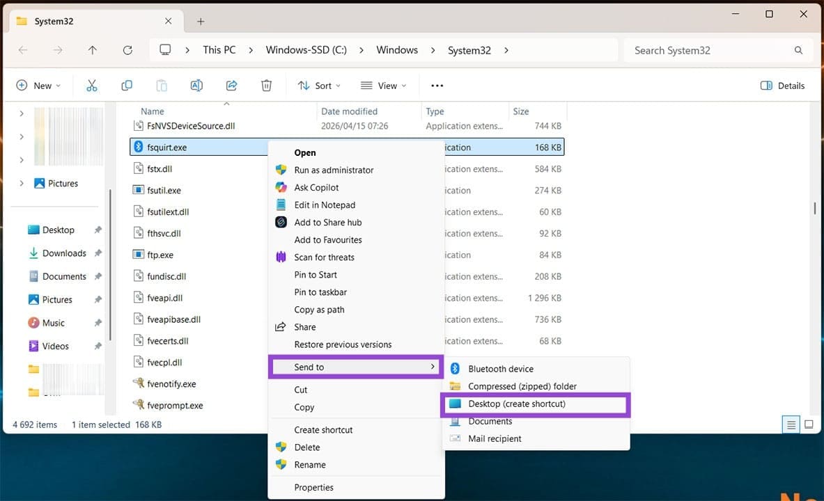 So erstellen Sie eine Bluetooth-Übertragungsverknüpfung in Windows 11 6