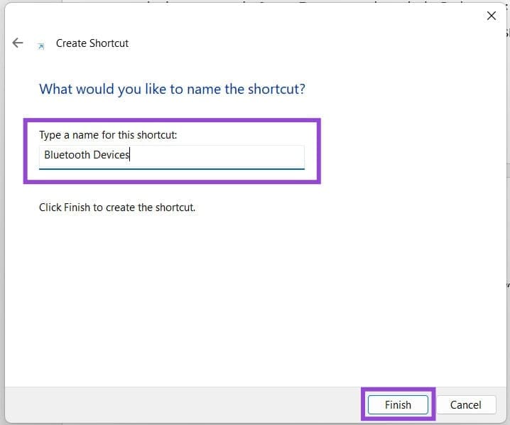 So erstellen Sie eine Bluetooth-Übertragungsverknüpfung in Windows 11 7