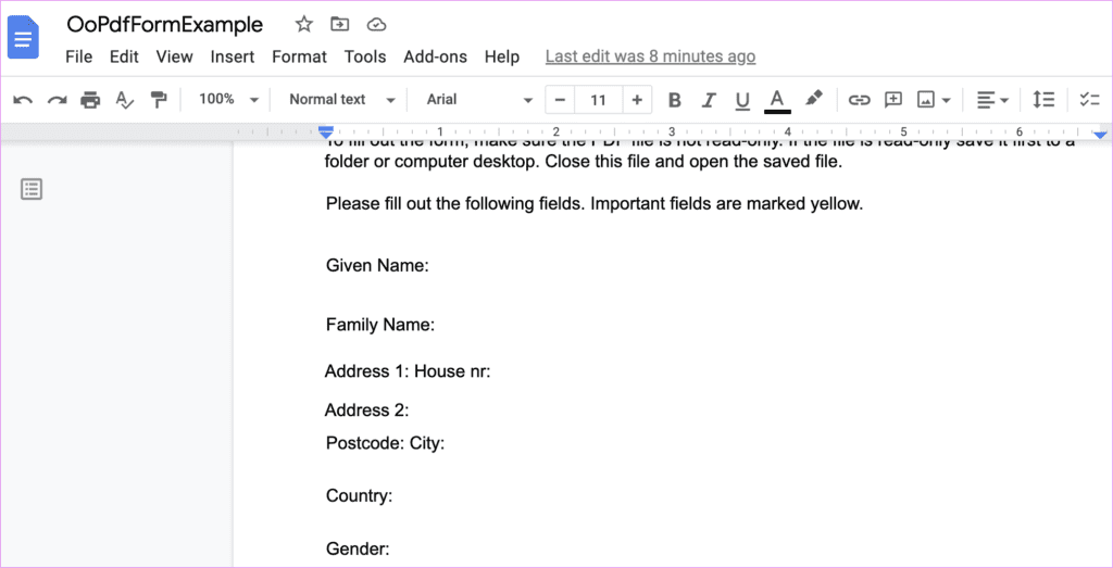 How to Create a Fillable Form in Google Docs - Guiding Tech
