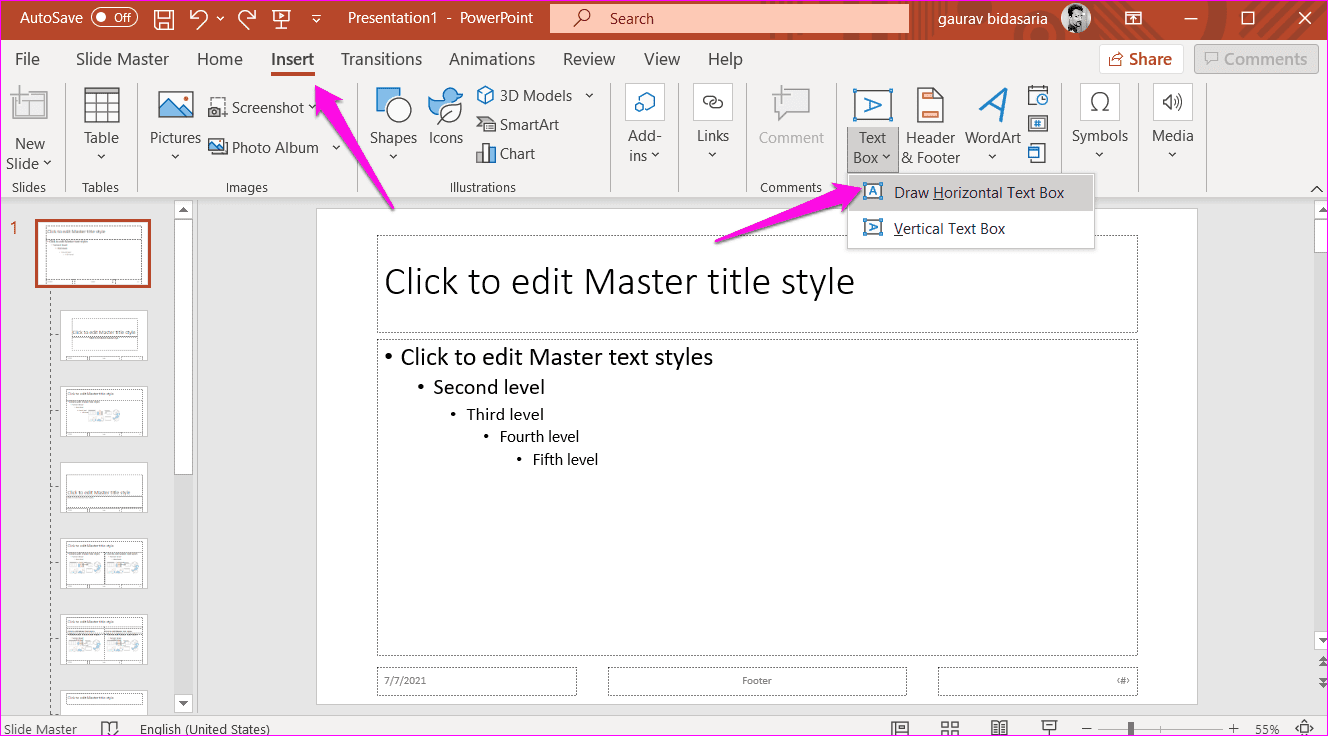 How to Create and Add Watermark in Power Point Slides 3