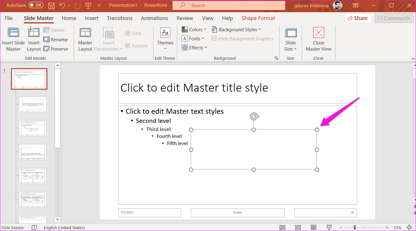 How to Create and Add Watermark in Power Point Slides 4
