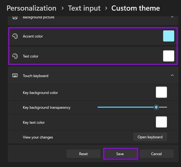 How to Customize Touch Keyboard Themes in Windows 11 5