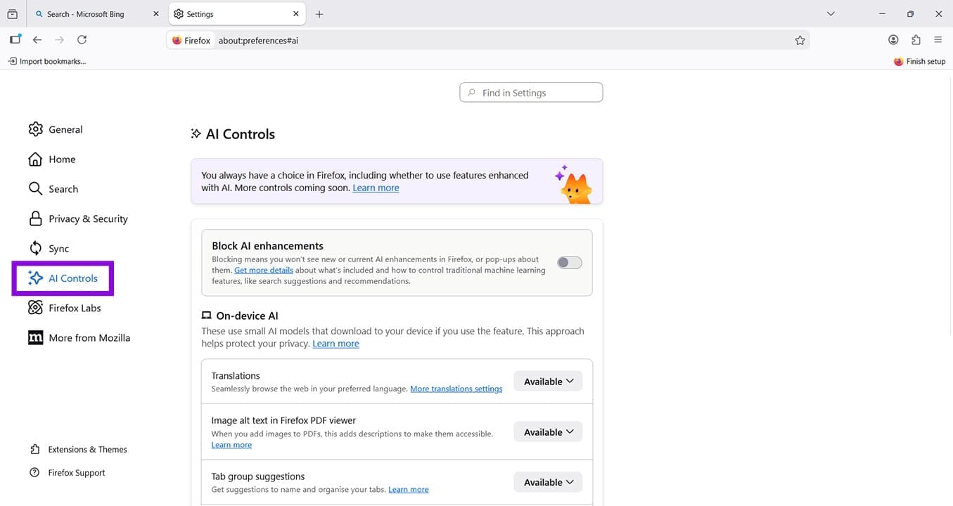 So deaktivieren Sie die gesamte KI in Firefox 4