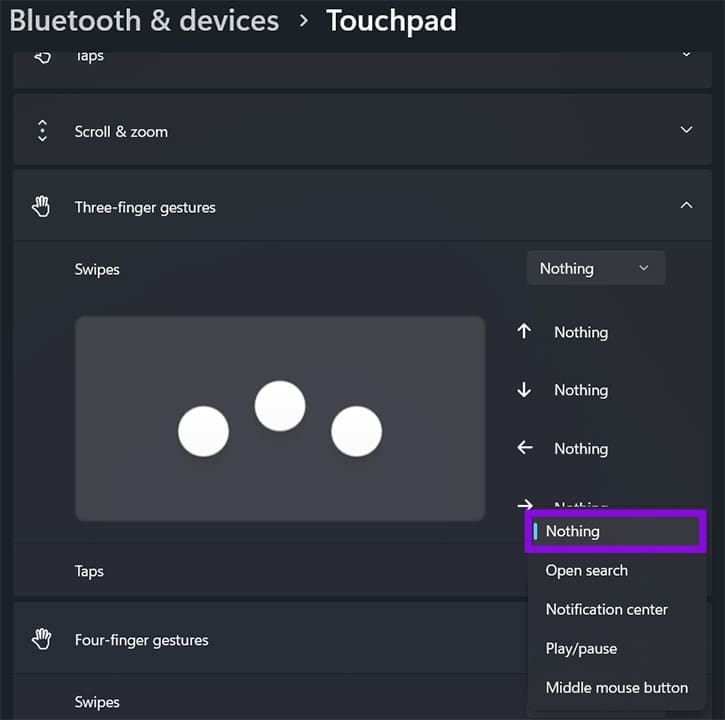 So deaktivieren und aktivieren Sie Windows 11 Touch-Gesten 4