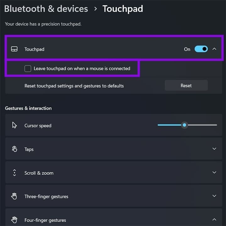 So deaktivieren und aktivieren Sie Windows 11 Touch-Gesten 5