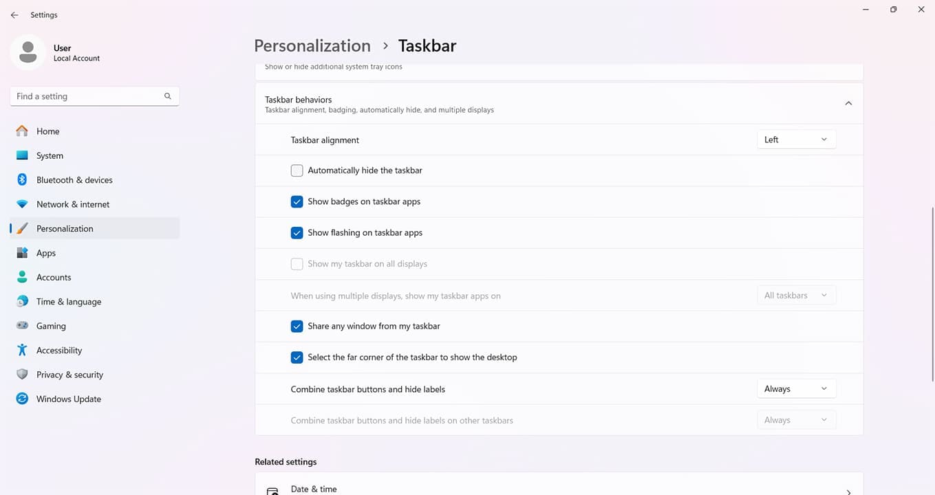 How to Edit the Taskbar in Windows 11 5