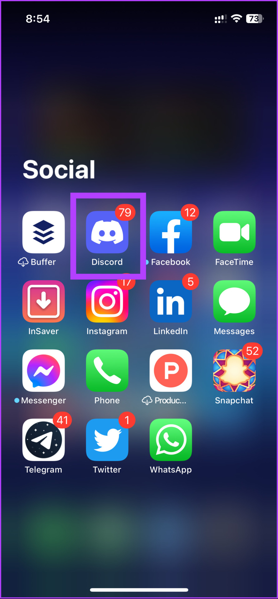 Open the Discord app from your app drawer