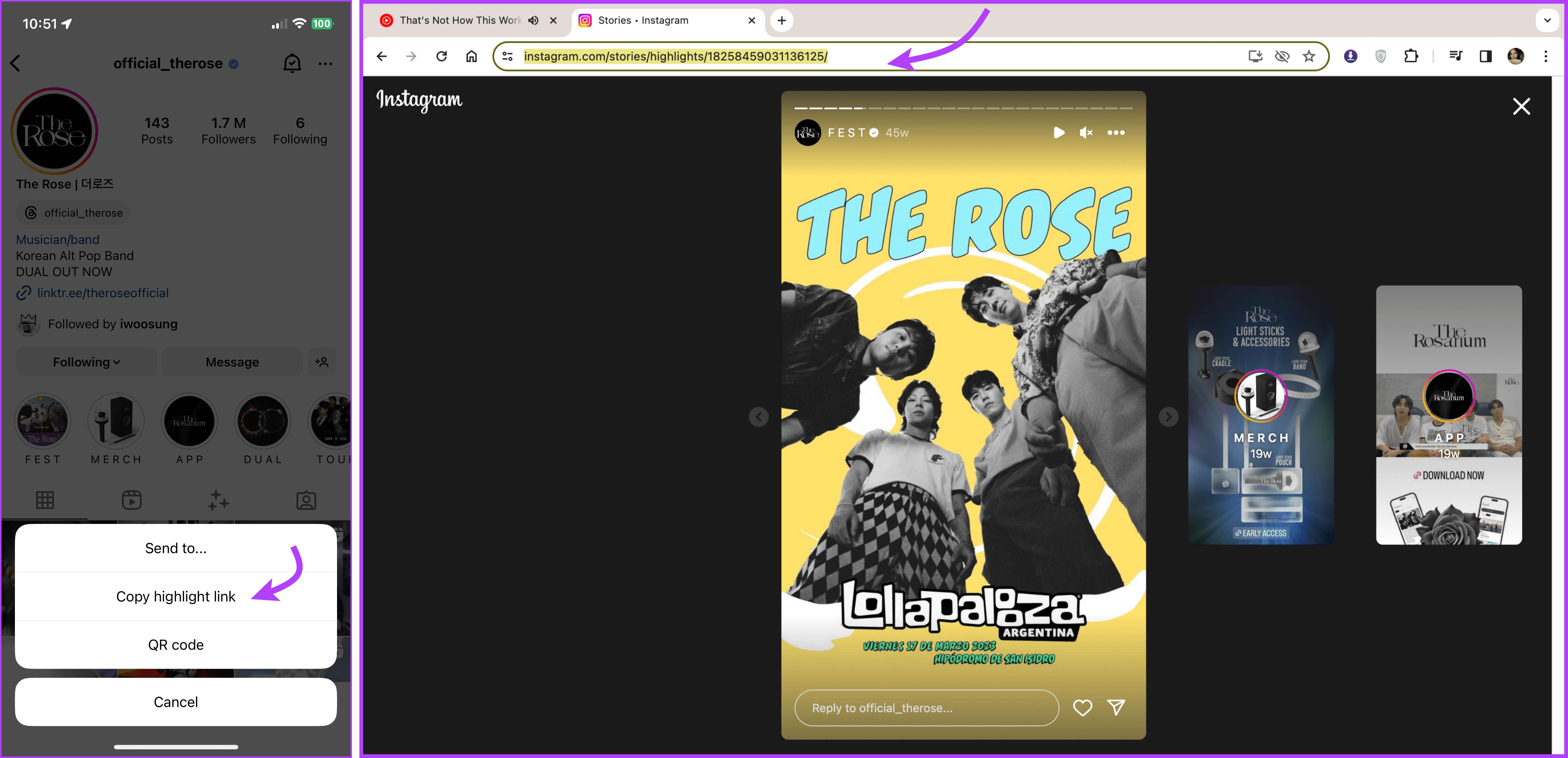 How to Find and Copy Instagram Highlight Links  - 6