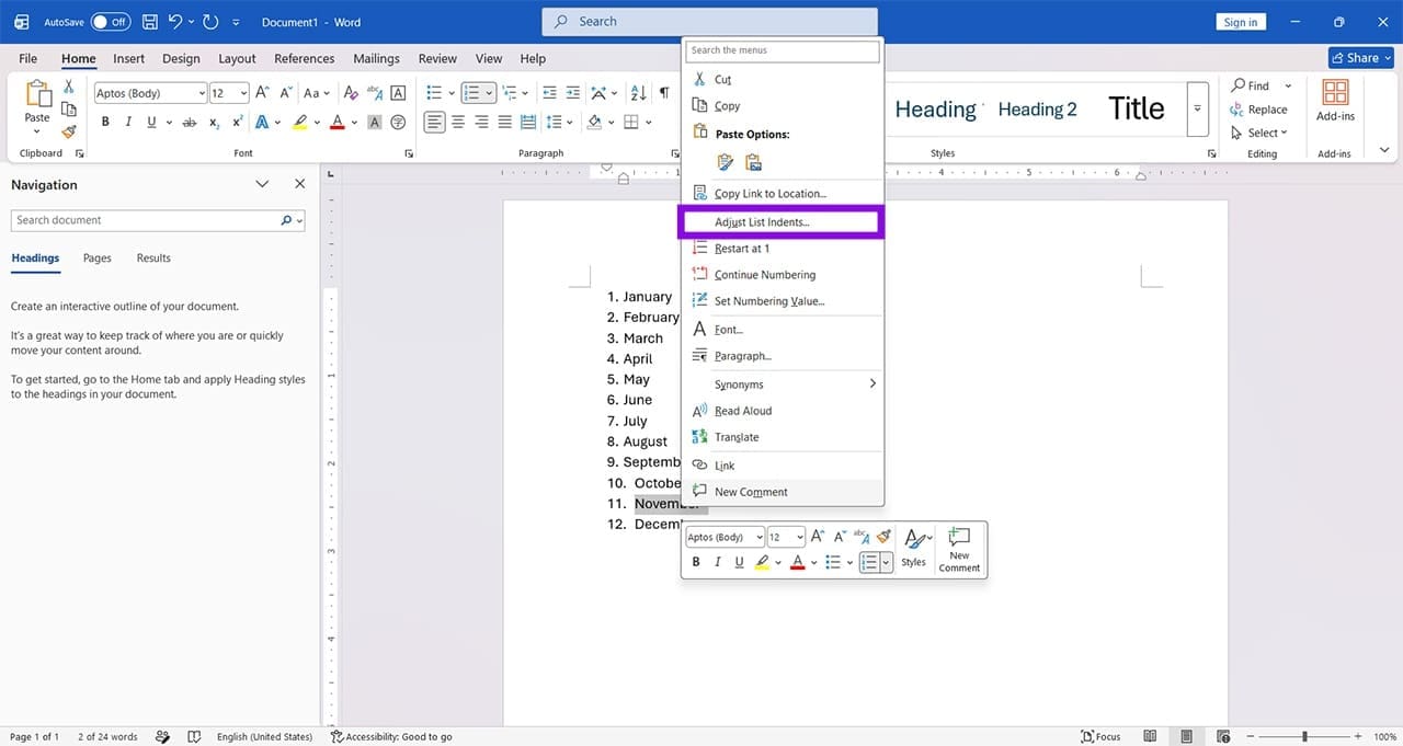 How to Fix Microsoft Word Numbering Indent Problem 6