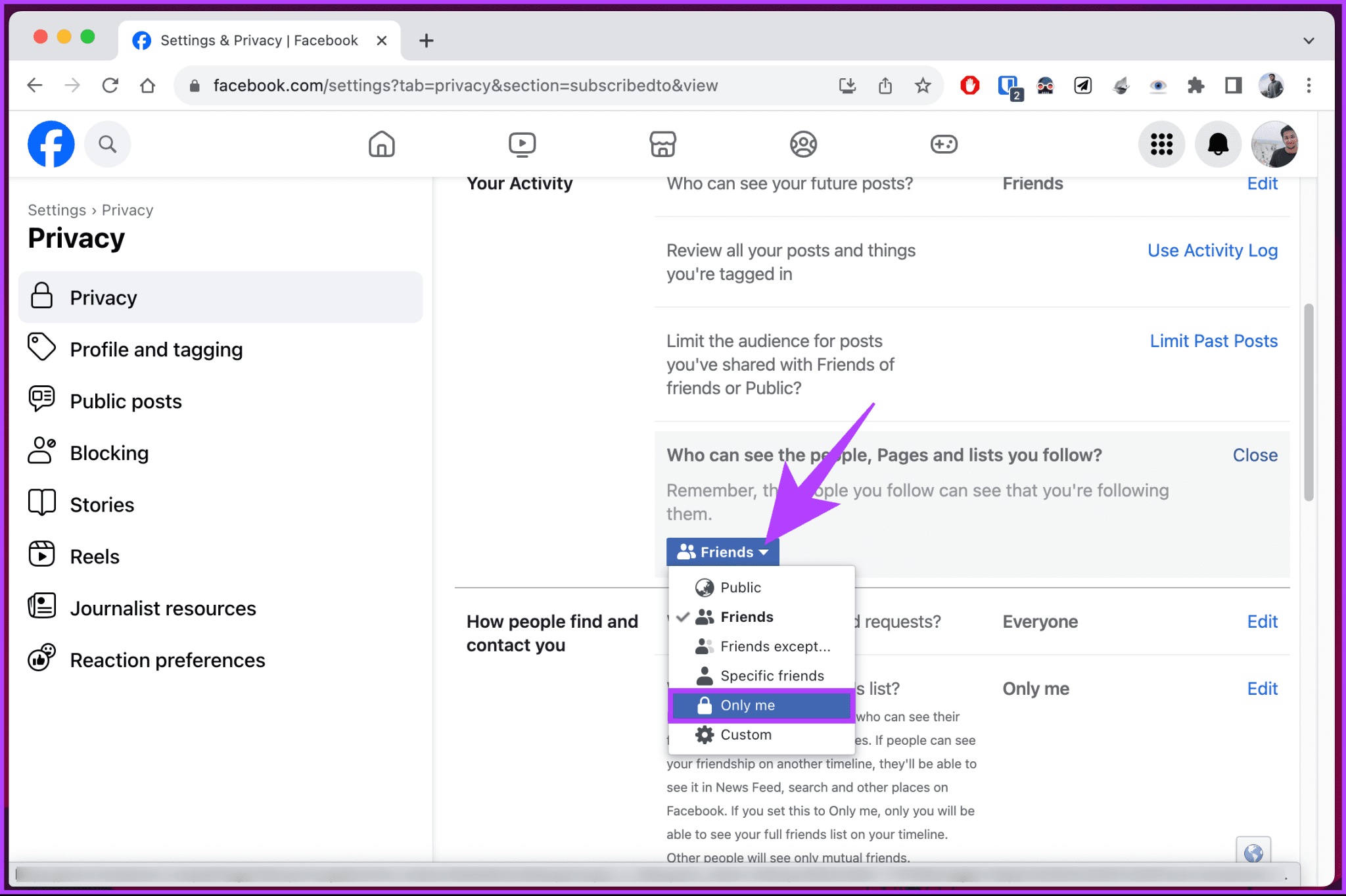 Stop Facebook Friends from Seeing Your Activity and Hide It - Guiding Tech