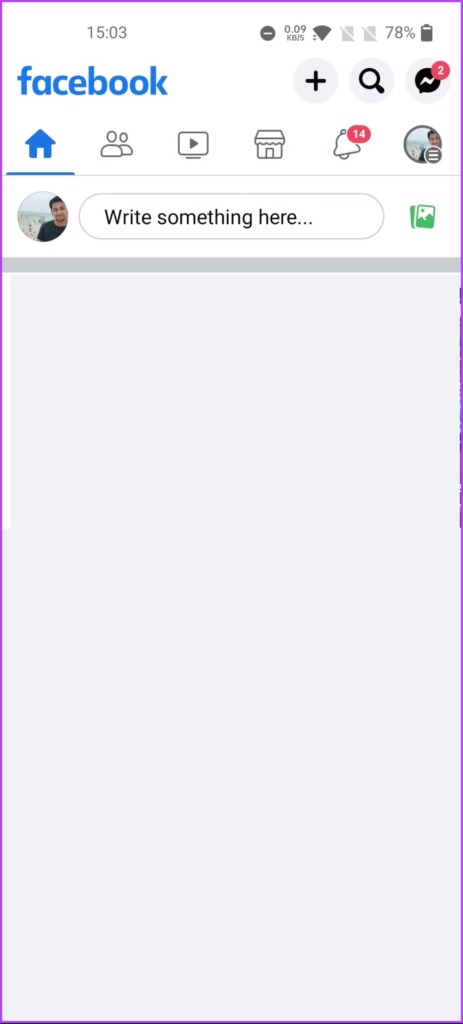 Open the Facebook app