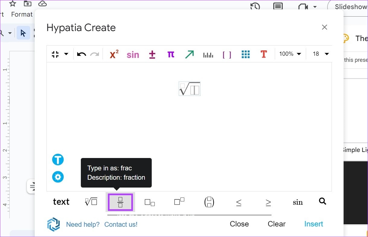 Add fractions using Hypatia Create
