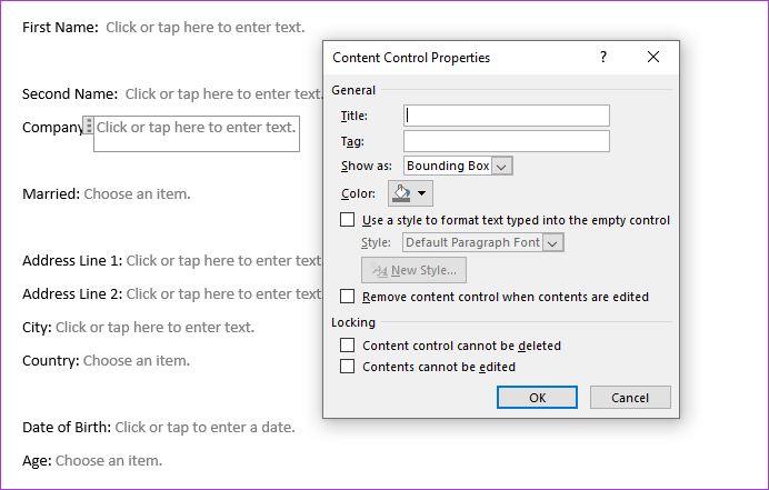 How To Make A Fillable Form In Microsoft Word 7