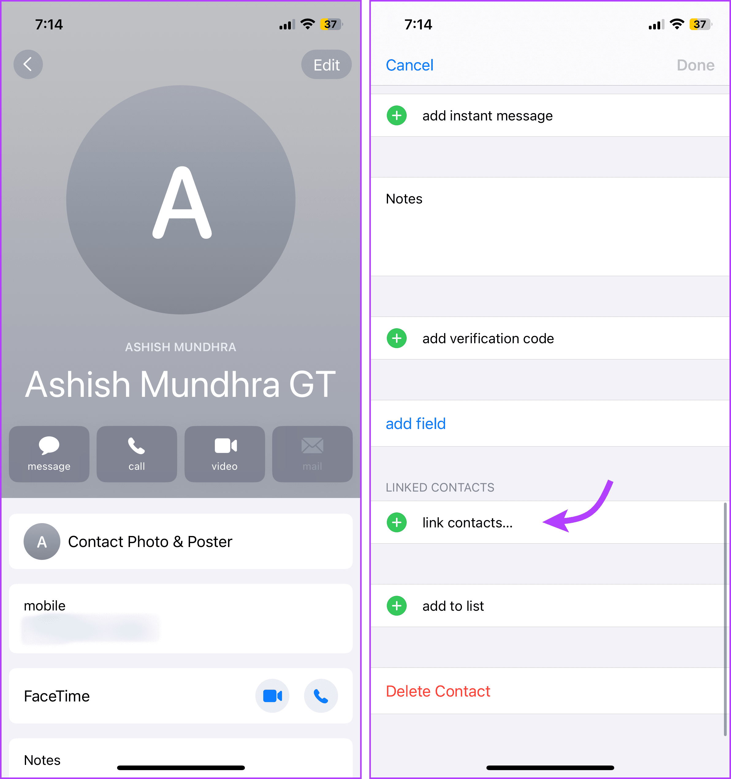 How to Merge Contacts From Different Accounts on iPhone and iPad 1