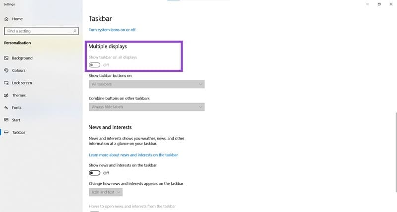 How to Move the Taskbar to a Different Monitor 5