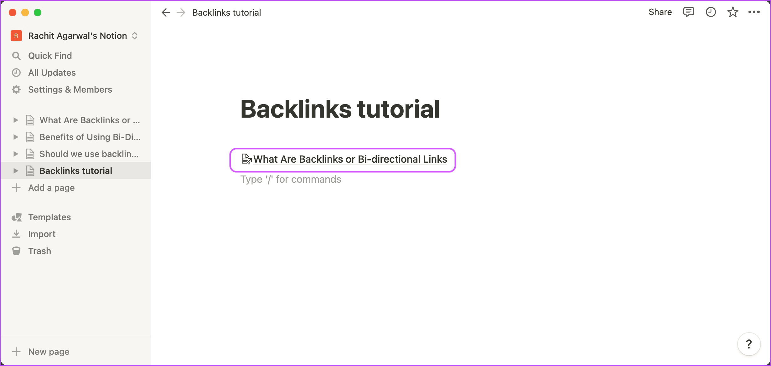 How to Remove Backlinks in Notion 1