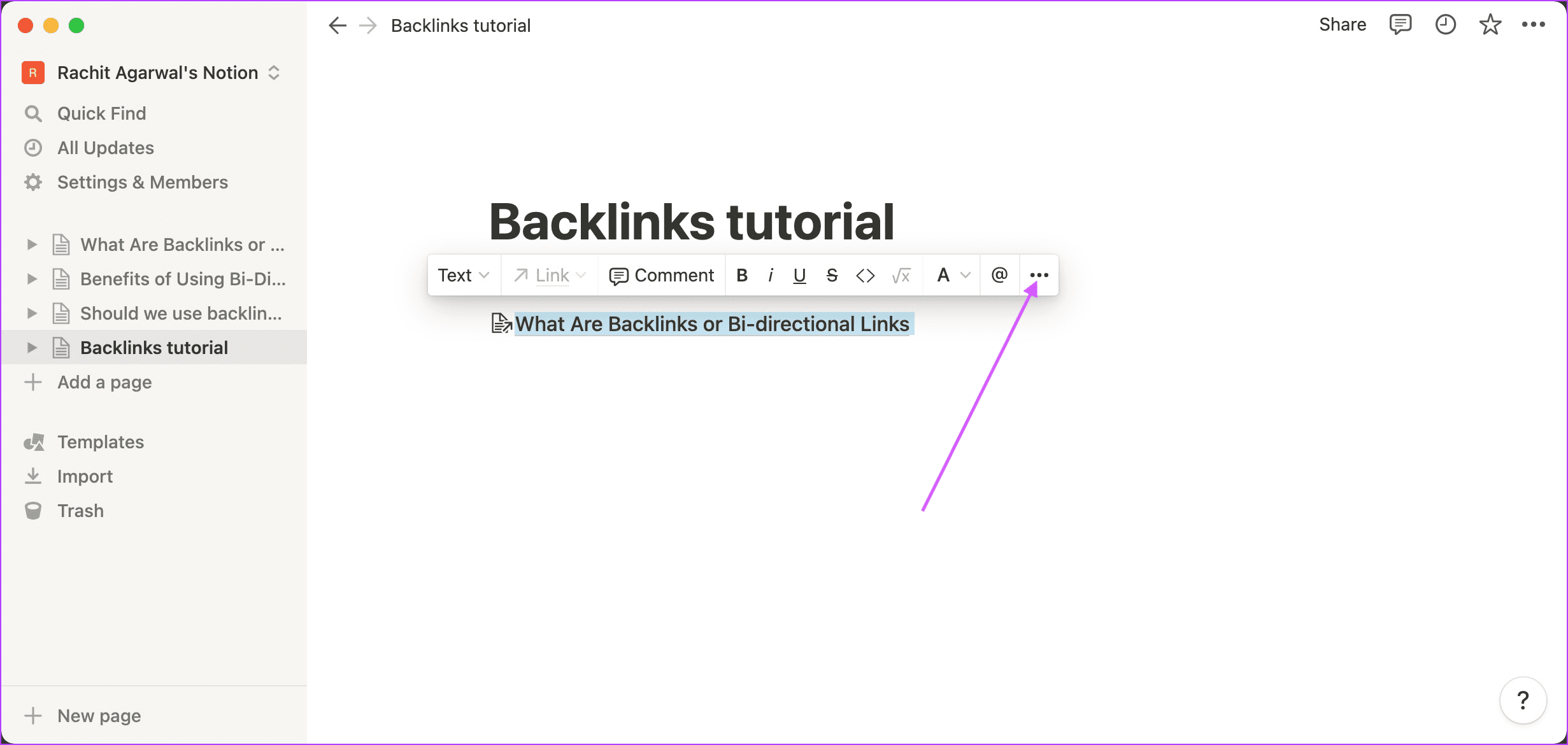 How to Remove Backlinks in Notion 2