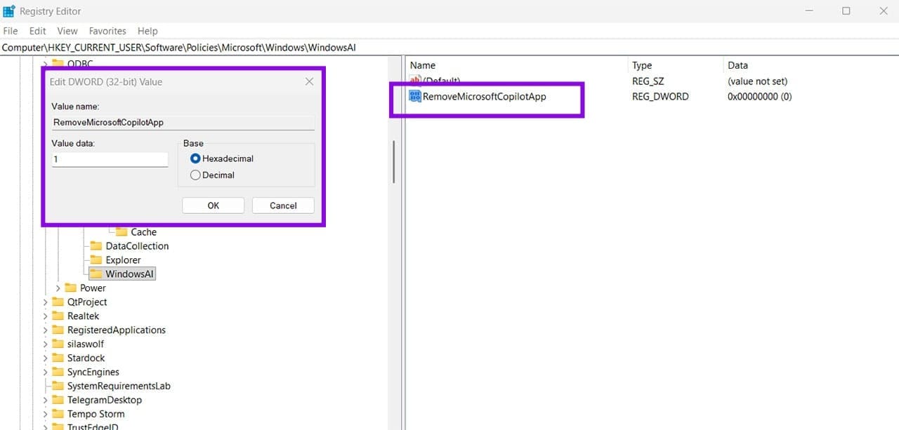 So entfernen Sie Copilot mithilfe der Gruppenrichtlinie oder Registrierung in Windows 11 3