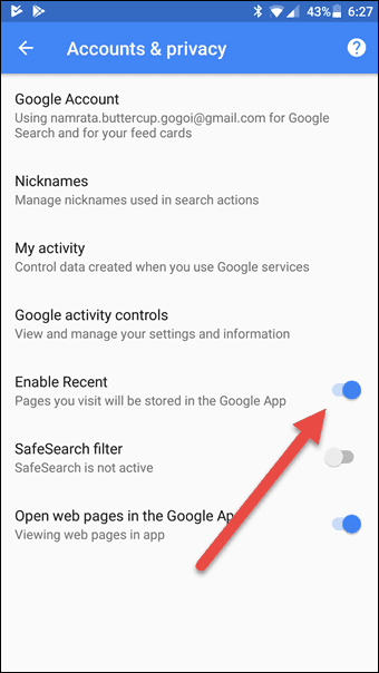 How To Remove Recent History Screenshots From Google App 1 1