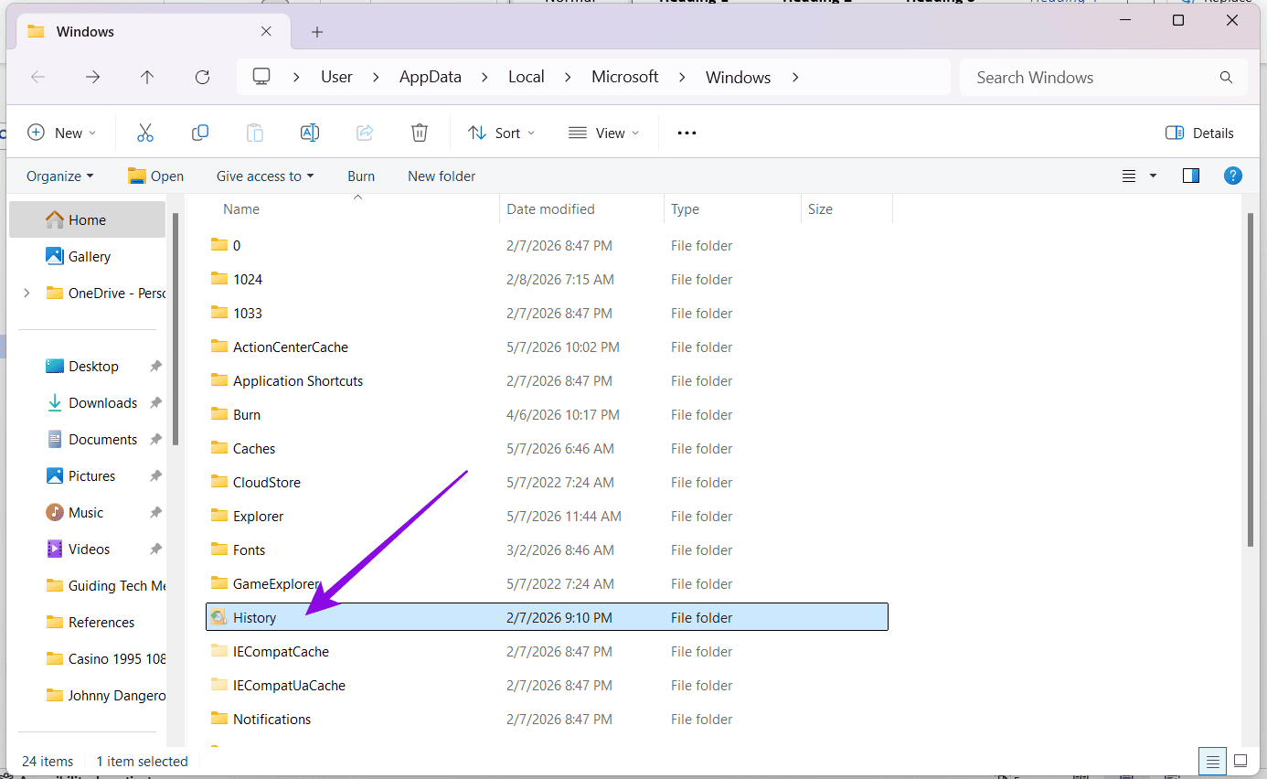 So setzen Sie den Dateiversionsverlauf zurück Windows 11 3