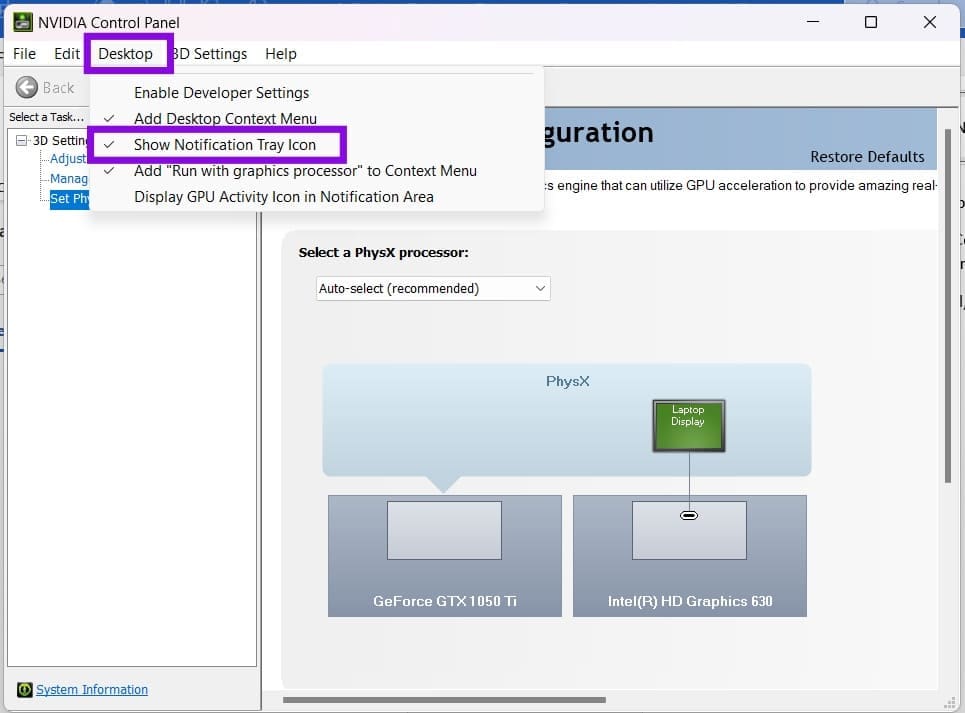 How to Restore the Missing NVIDIA Tray Icon 1