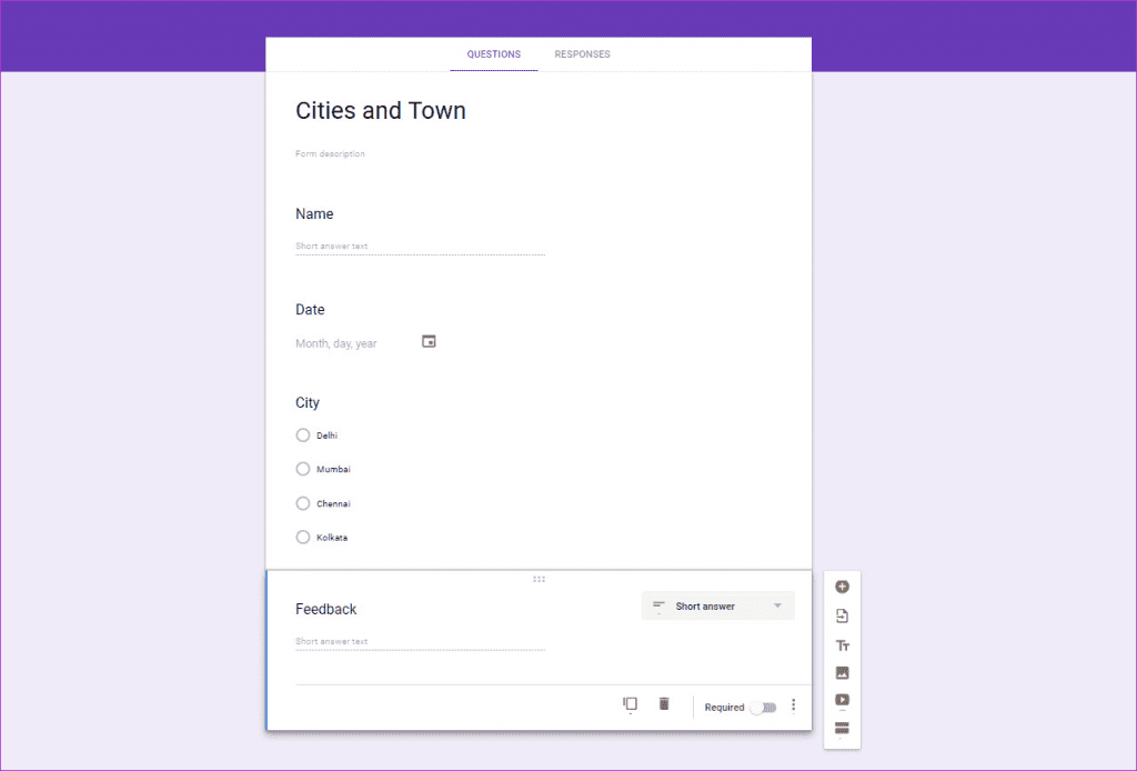 Create Google Form
