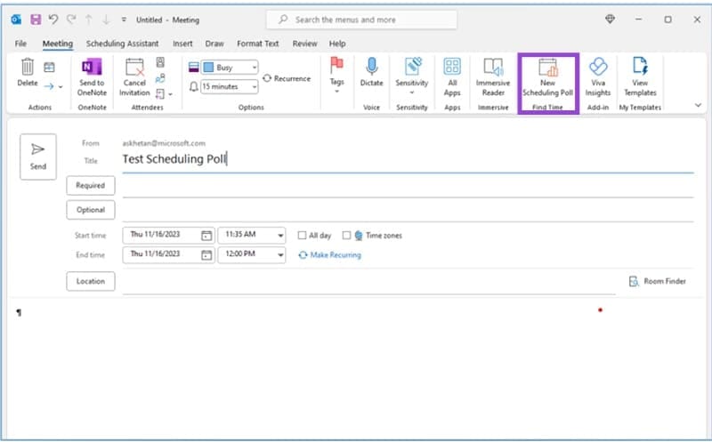 How to Set Up RSVP and Calendar Poll in Outlook 4