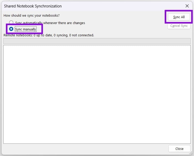 So beheben Sie den OneNote-Fehler 0xE000005E 2