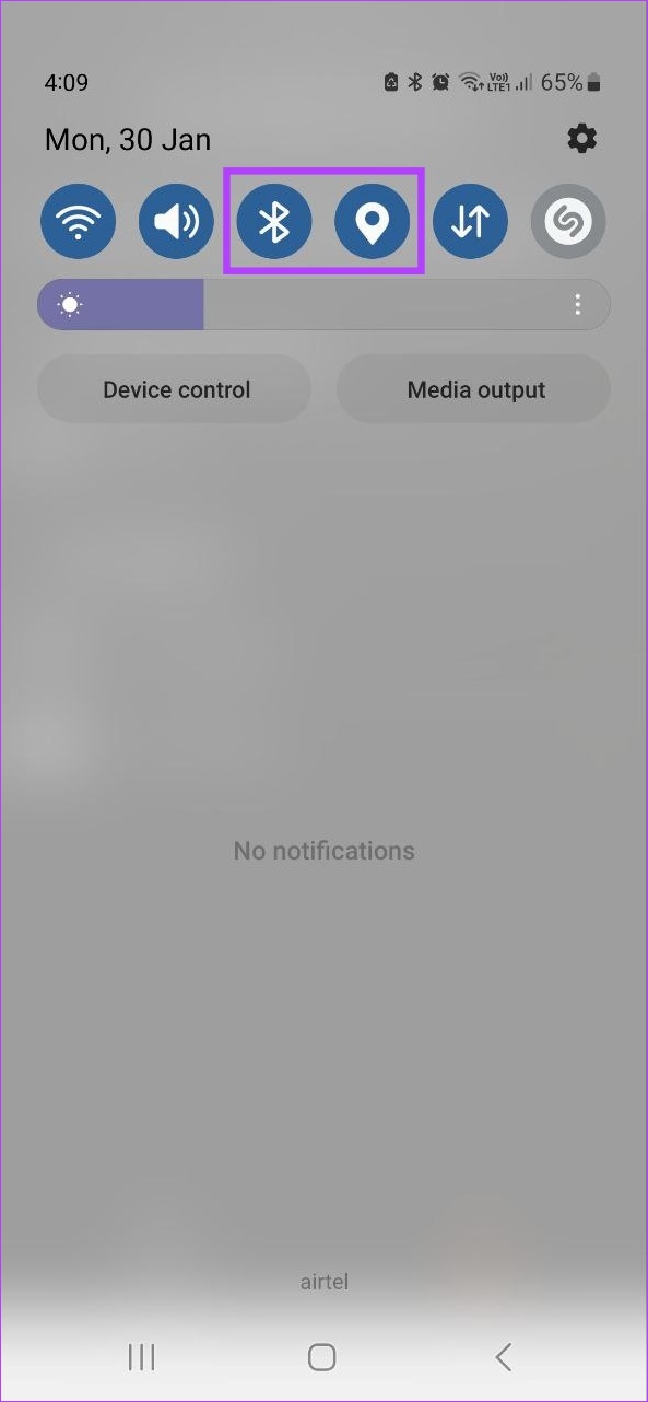 Enable device's location services & Bluetooth